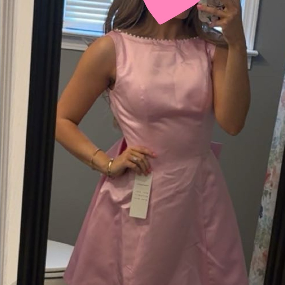 Pink Ruffle Back Dress - Picture 2 of 4